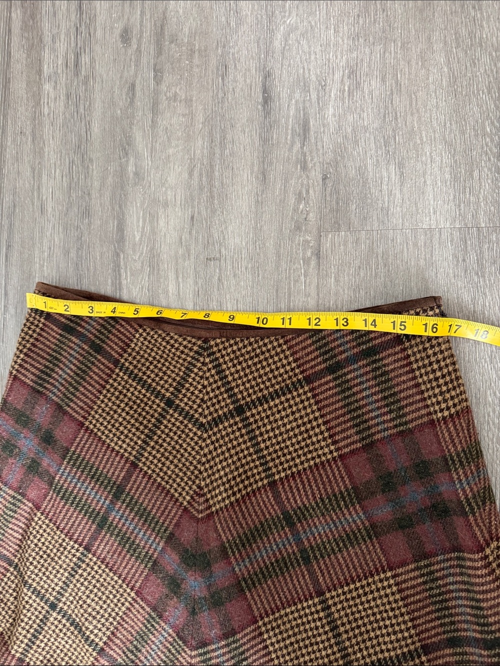 Ralph Lauren Wool Plaid Fringe Midi Skirt - Picture 5 of 11